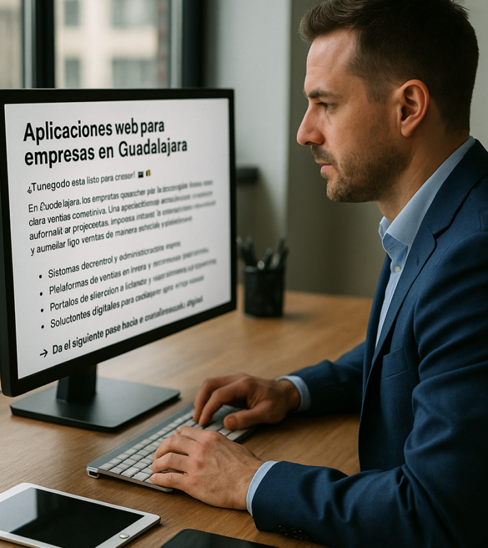 Aplicaciones web para empresas en Guadalajara