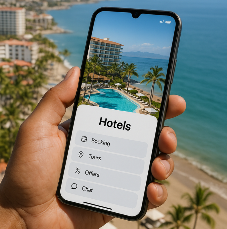 Aplicaciones móviles para turismo y hoteles en Puerto Vallarta